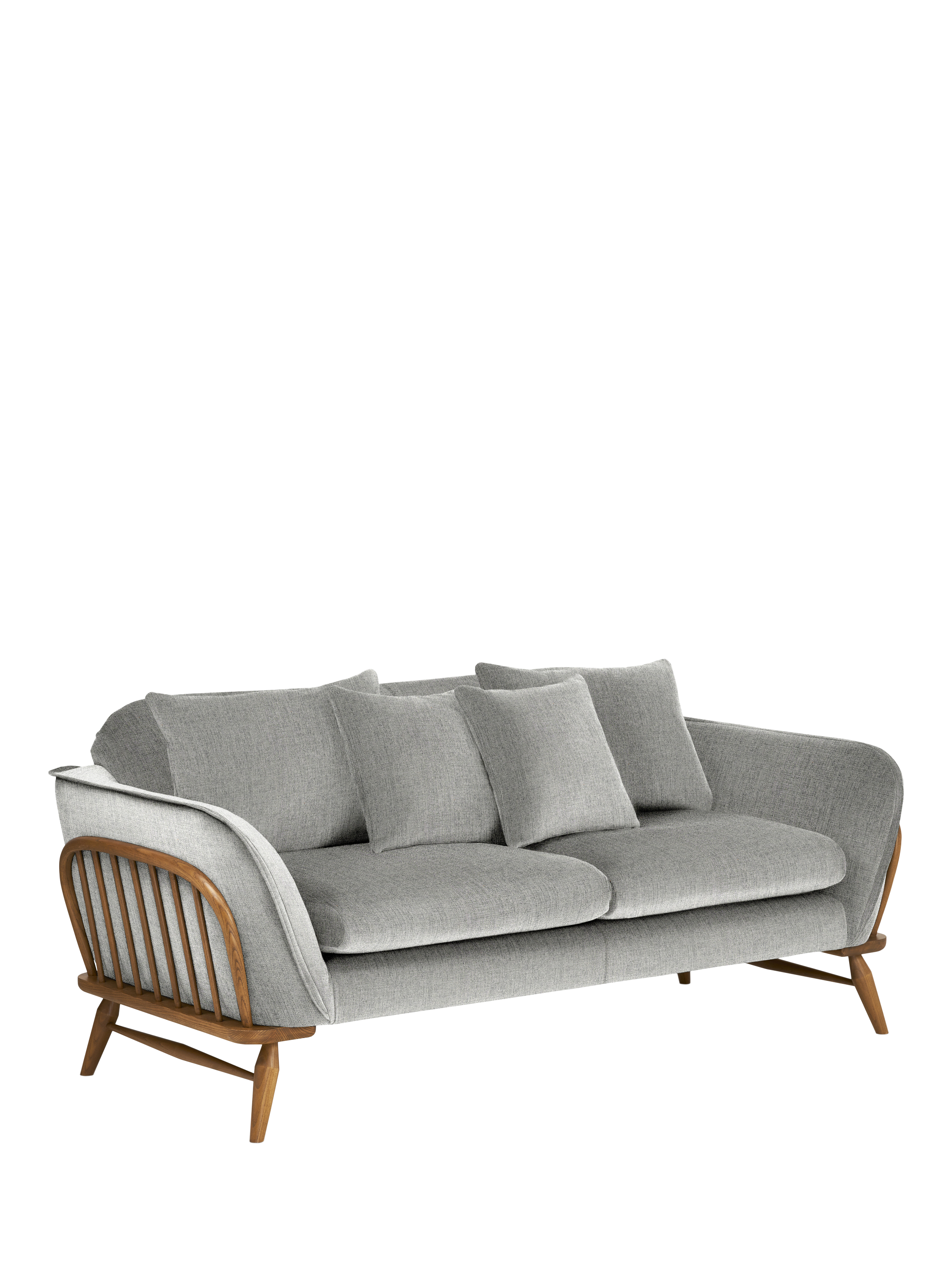 Hexton Range, ercol for John Lewis Hexton Medium 2 Seater Sofa, Fine Weave Grey
