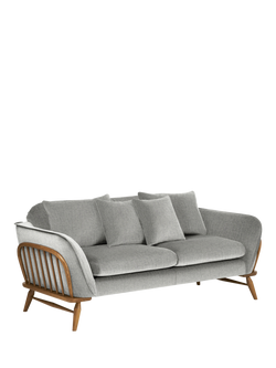 ercol for John Lewis Hexton Medium 2 Seater Sofa, Fine Weave Grey