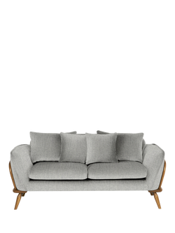 ercol for John Lewis Hexton Medium 2 Seater Sofa - view 2, Fine Weave Grey