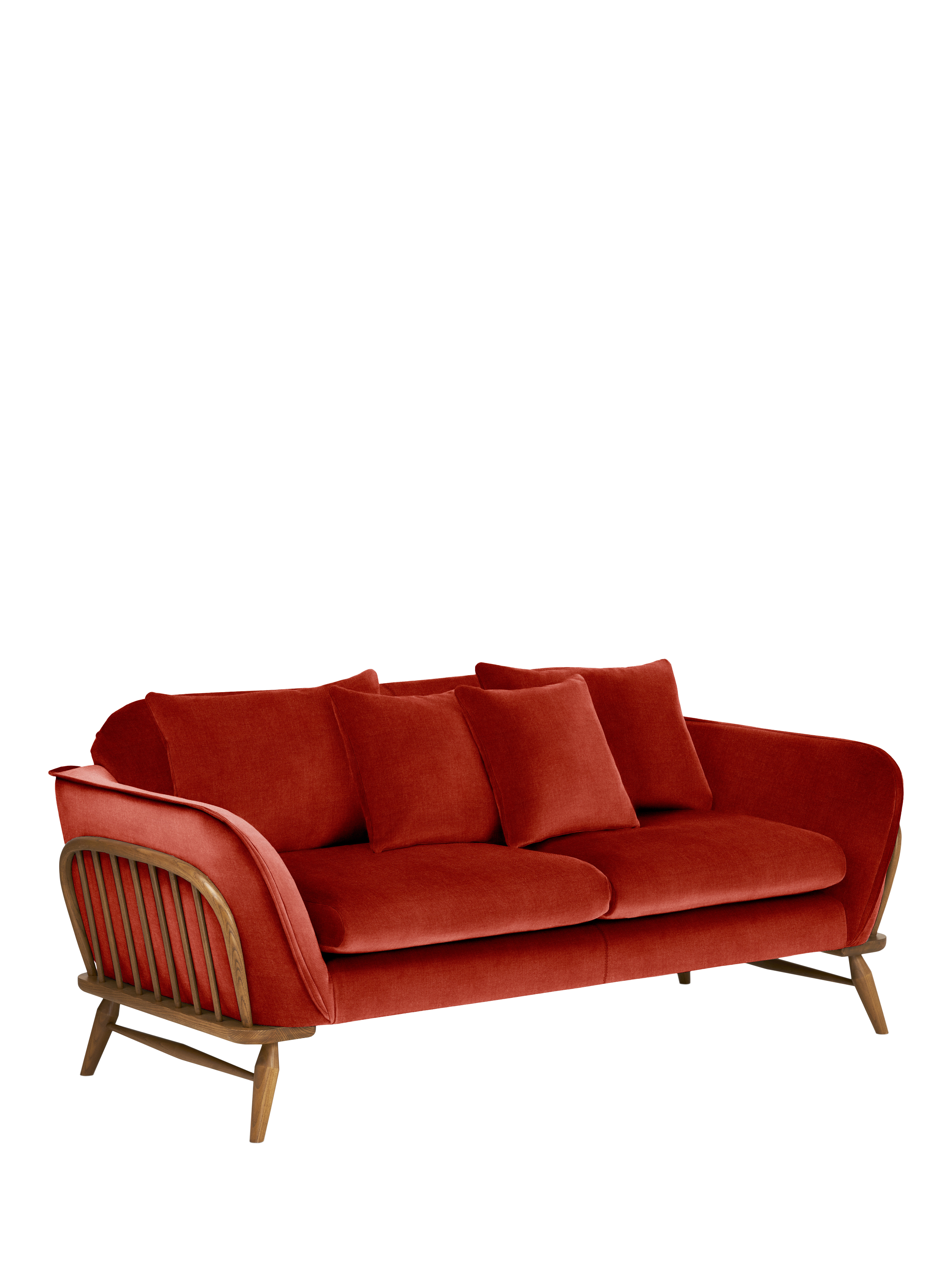 Hexton Range, ercol for John Lewis Hexton Medium 2 Seater Sofa, Soft Chenille Harissa