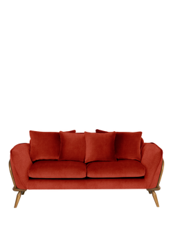 ercol for John Lewis Hexton Medium 2 Seater Sofa - view 2, Soft Chenille Harissa