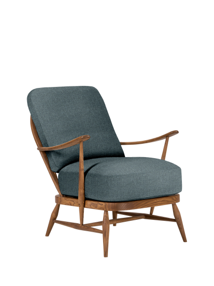 ercol for John Lewis Windsor Easy Chair 206, Vintage Ash Leg, Recycled Atlantic