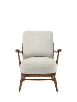 ercol for John Lewis Windsor Easy Chair 206, Vintage Ash Leg - view 2, Recycled Ecru