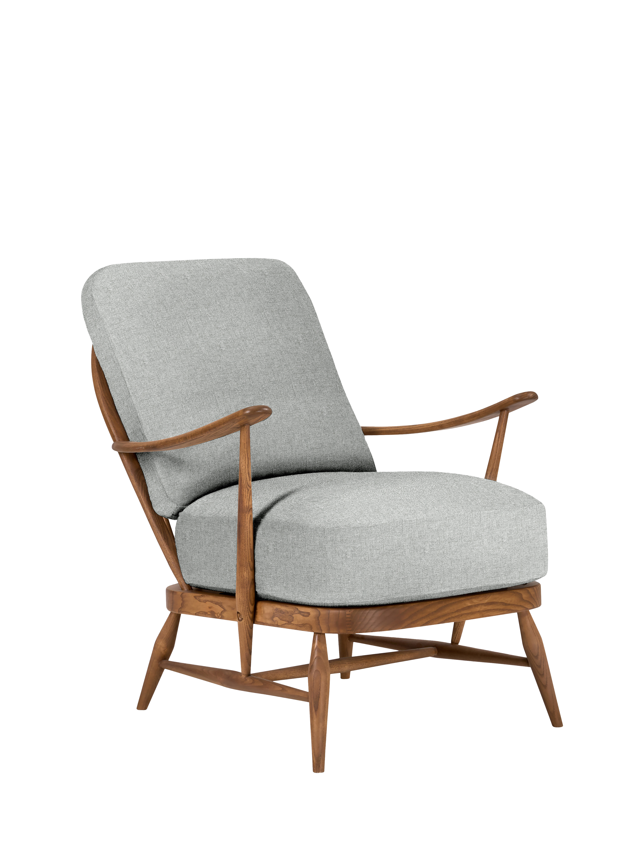 Easy Chair Range, Ercol for John Lewis Windsor Easy Chair 206, Vintage Ash Leg, Recycled Pumice