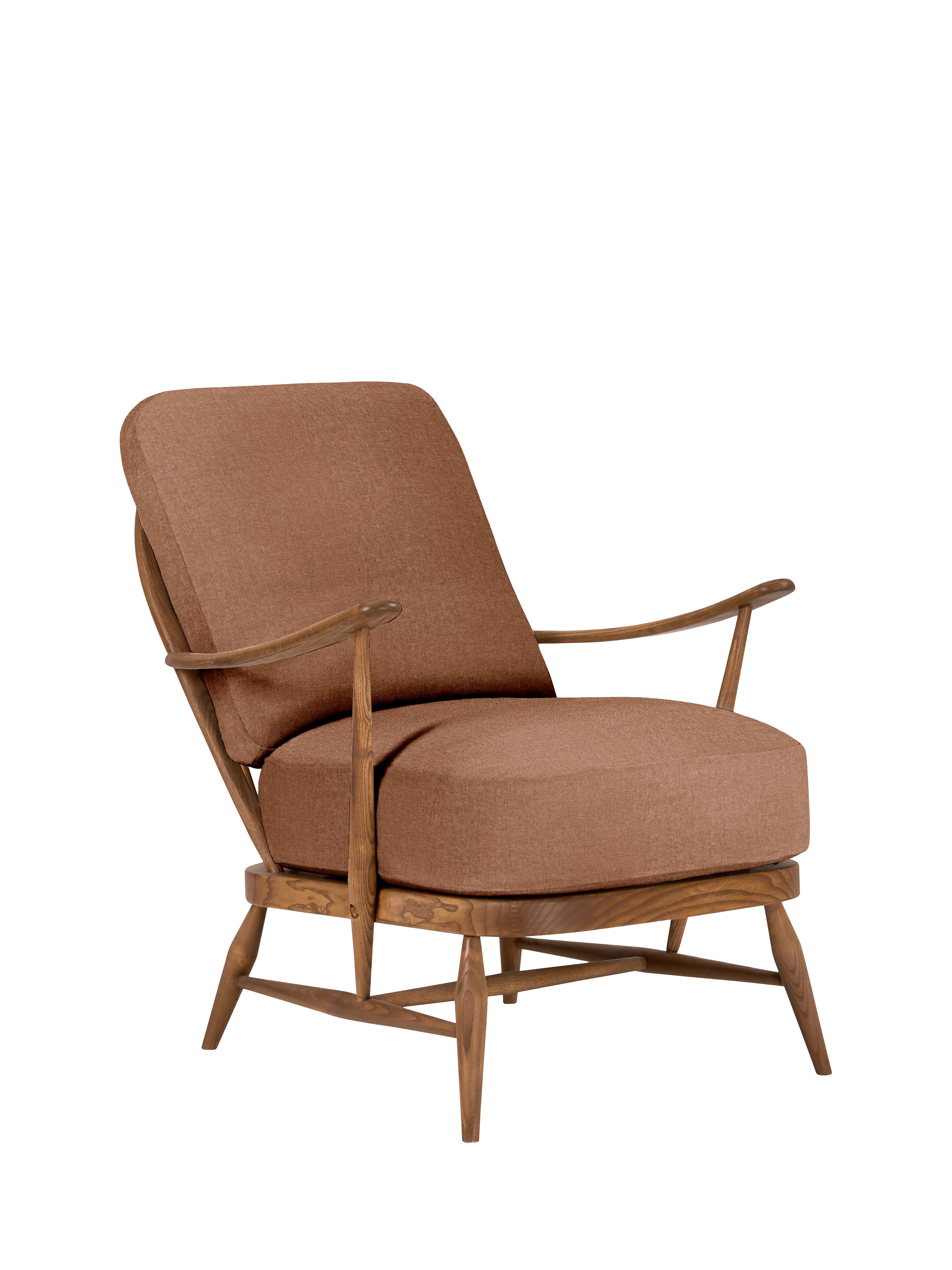 Easy Chair Range, Ercol for John Lewis Windsor Easy Chair 206, Vintage Ash Leg, Recycled Tuscan