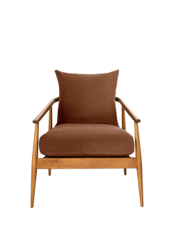 ercol for John Lewis Hazlemere Armchair, Vintage Ash Leg - view 2, Recycled Tuscan