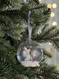 John Lewis x Sara Miller London Woodland Tales Collection Bunnies Snowglobe Bauble