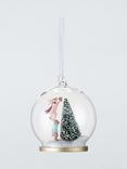 John Lewis x Sara Miller London Woodland Tales Collection Tree Bunnies Snowglobe Bauble