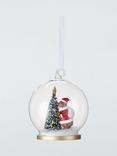 John Lewis x Sara Miller London Woodland Tales Collection Santa Bear Snowglobe Bauble