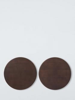 John Lewis Round Placemat, Set of 2, FSC-Certified (Mango Wood), Cocoa, Cocoa