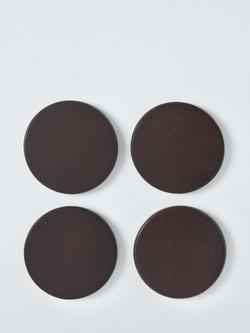 John Lewis Round Coasters, Set of 4, FSC-Certified (Mango Wood), Cocoa, Cocoa