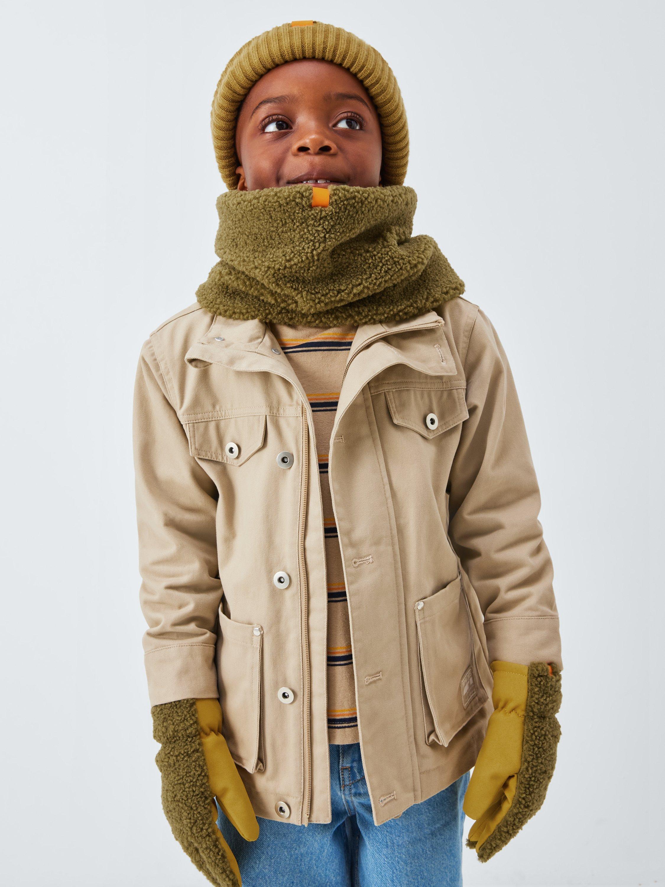 Product image 4 of 5, which shows John Lewis Kids' Borg Snood, Olive