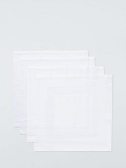John Lewis Fine Cotton Napkins, Set of 4, White, Multi