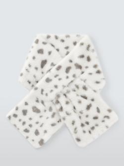 John Lewis Kids' Faux Fur Stole, Cream - view 2, Cream