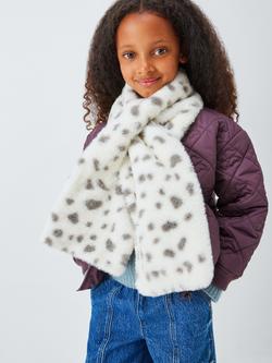 John Lewis Kids' Faux Fur Stole, Cream, Cream
