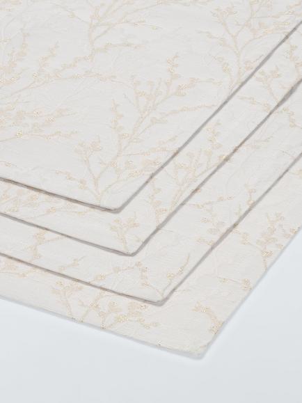 John Lewis Foliage Jacquard Cotton Blend Napkins, Set of 4, Gold - view 2, Gold