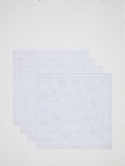 John Lewis Snowflake Jacquard Napkins, Set of 4, White, Multi