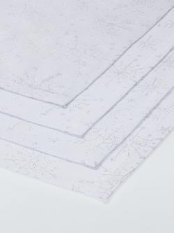John Lewis Snowflake Jacquard Napkins, Set of 4, White - view 2, Multi
