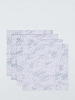 John Lewis Swish Jacquard Cotton Blend Napkins, Set of 4, Multi