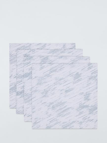 John Lewis Swish Jacquard Cotton Blend Napkins, Set of 4, Multi