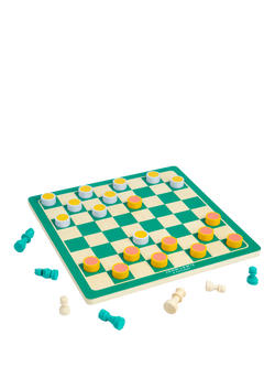 John Lewis Wooden Chess & Draughts Set, Multi