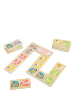 John Lewis Kids' Wooden Farm Animal Dominoes Set - view 2, Multi