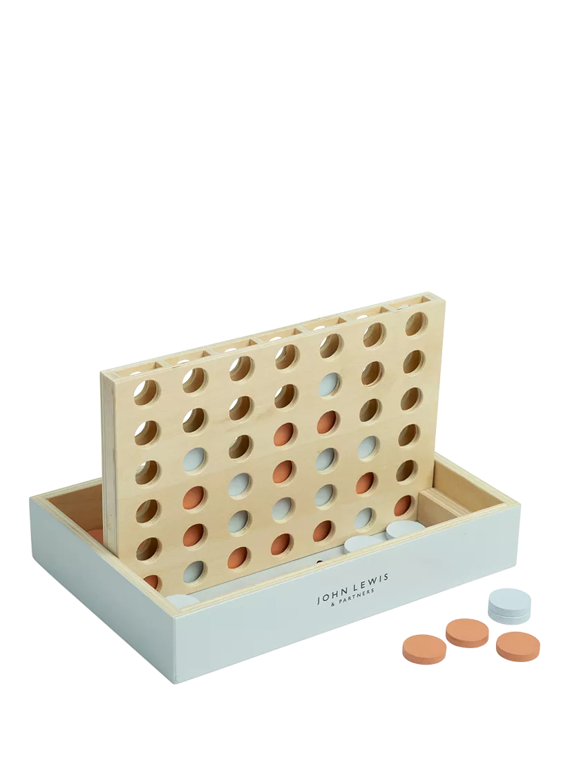 John Lewis Kids' Wooden Four in a Row Game