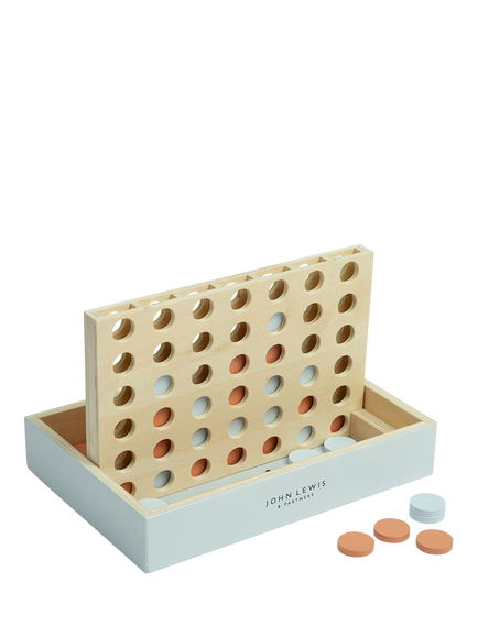 John Lewis Kids' Wooden Four in a Row Game, Multi