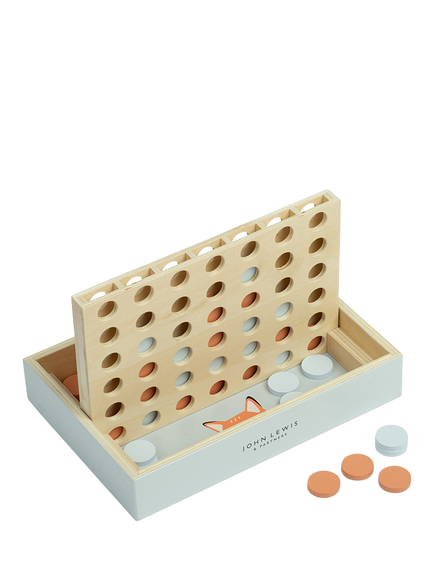 John Lewis Kids' Wooden Four in a Row Game - view 2, Multi