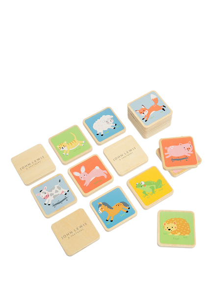 John Lewis Kids' Wooden Memory Match Game, Multi
