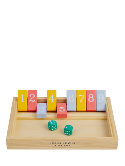John Lewis Wooden Shut the Box Game, Multi