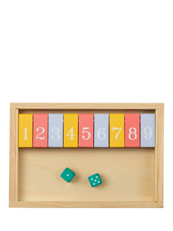 John Lewis Wooden Shut the Box Game - view 2, Multi