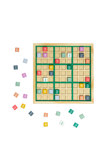 John Lewis Kids' Wooden Sudoku Puzzle Game, Multi