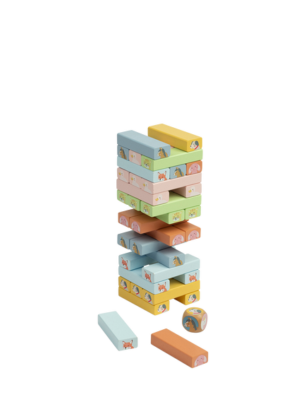 John Lewis Kids' Wooden Tumbling Tower Set, Multi