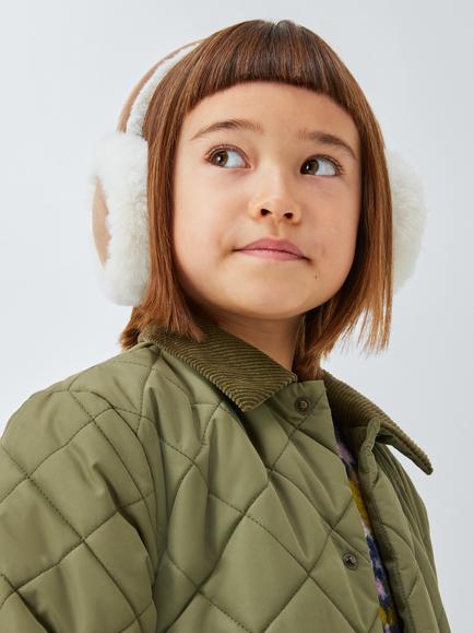 John Lewis Kids' Faux Suede Ear Muffs, Chestnut, Chestnut