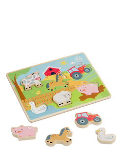 John Lewis Wooden Farm Puzzle, Multi