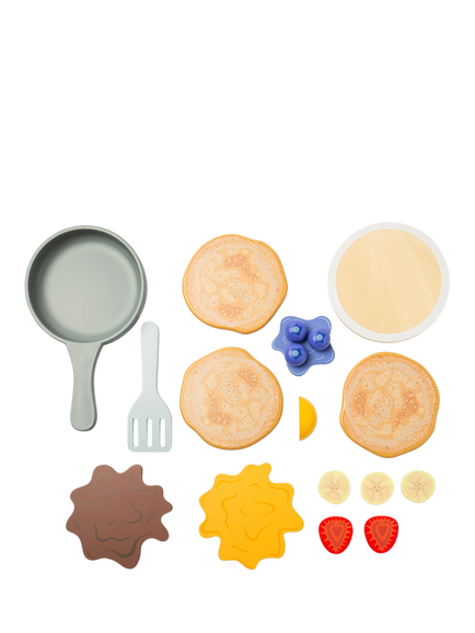 John Lewis Kids' Wooden Pancakes Play Set - view 2, Multi