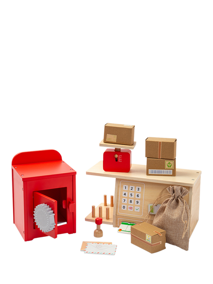 John Lewis Kids' Wooden Post Office Play Set - view 2, Multi