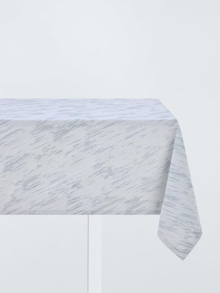 John Lewis Swish Jacquard Tablecloth, 320 x 180cm, Silver, Grey