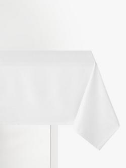 John Lewis Foliage Jacquard Cotton Tablecloth, White, White