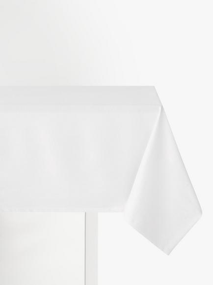 John Lewis Foliage Jacquard Cotton Tablecloth, White, White