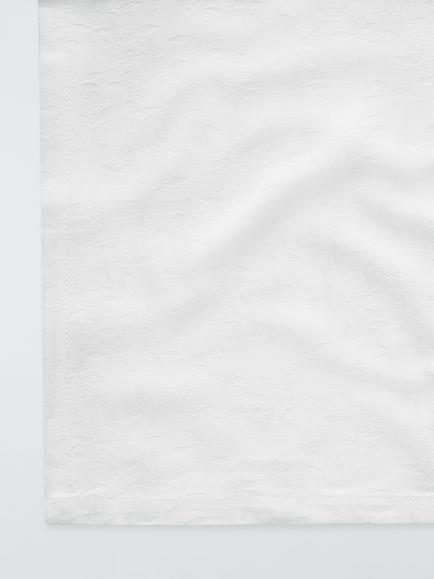 John Lewis Foliage Jacquard Cotton Tablecloth, White - view 2, White