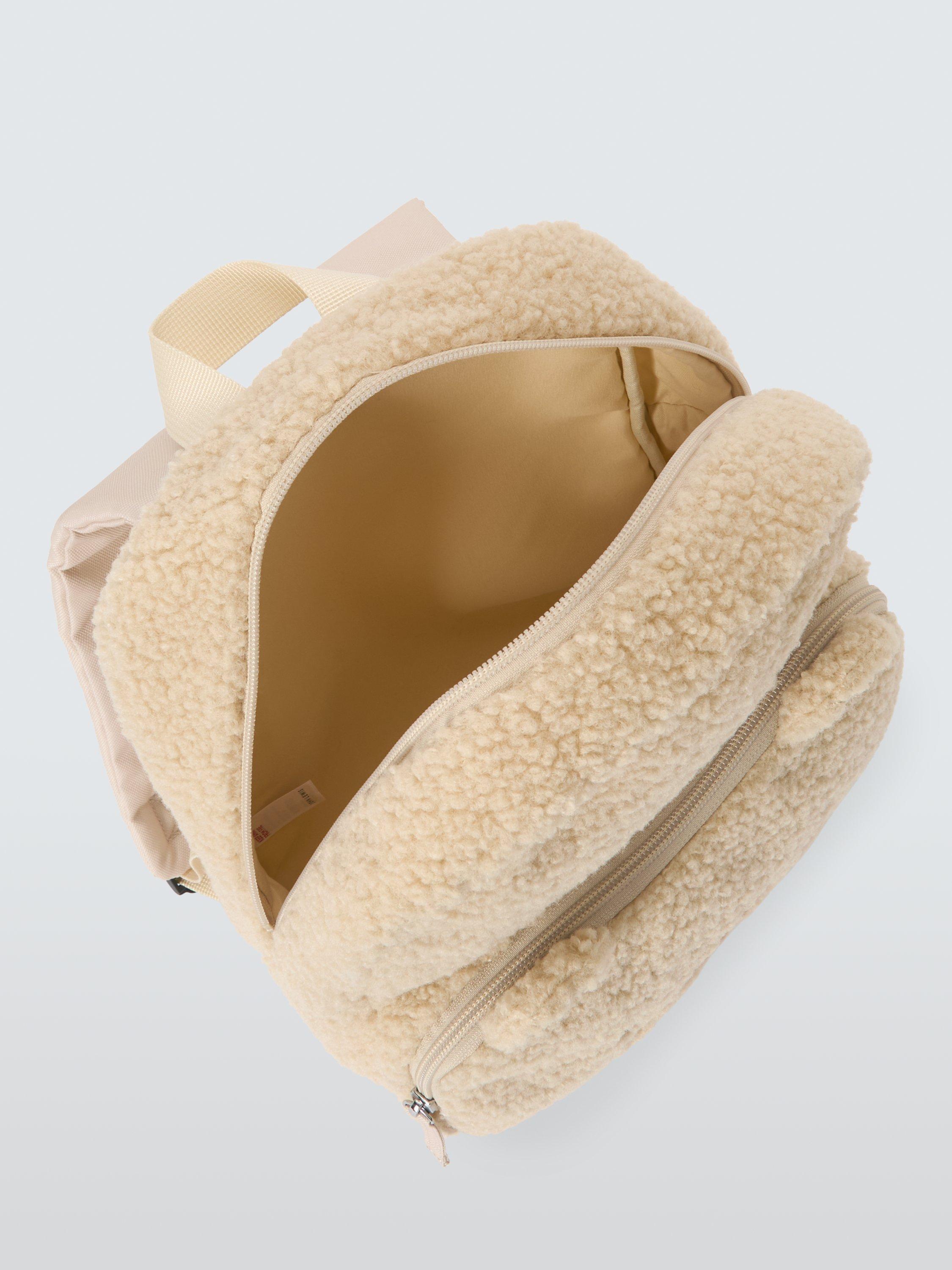 Product image 5 of 6, which shows John Lewis Kids' Borg Bear Backpack, Cream