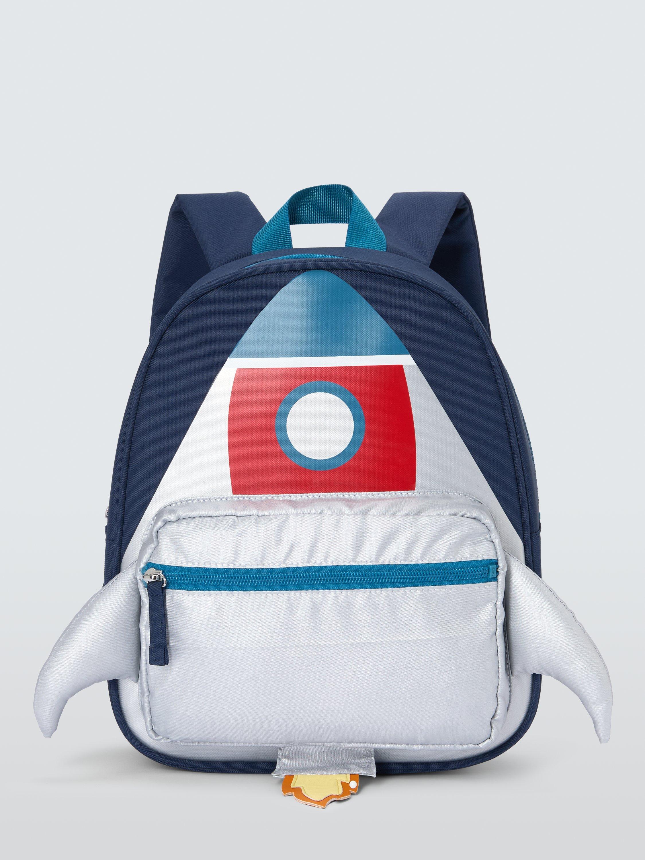 Product image 1 of 6, which shows John Lewis Kids' Rocket Backpack, Navy