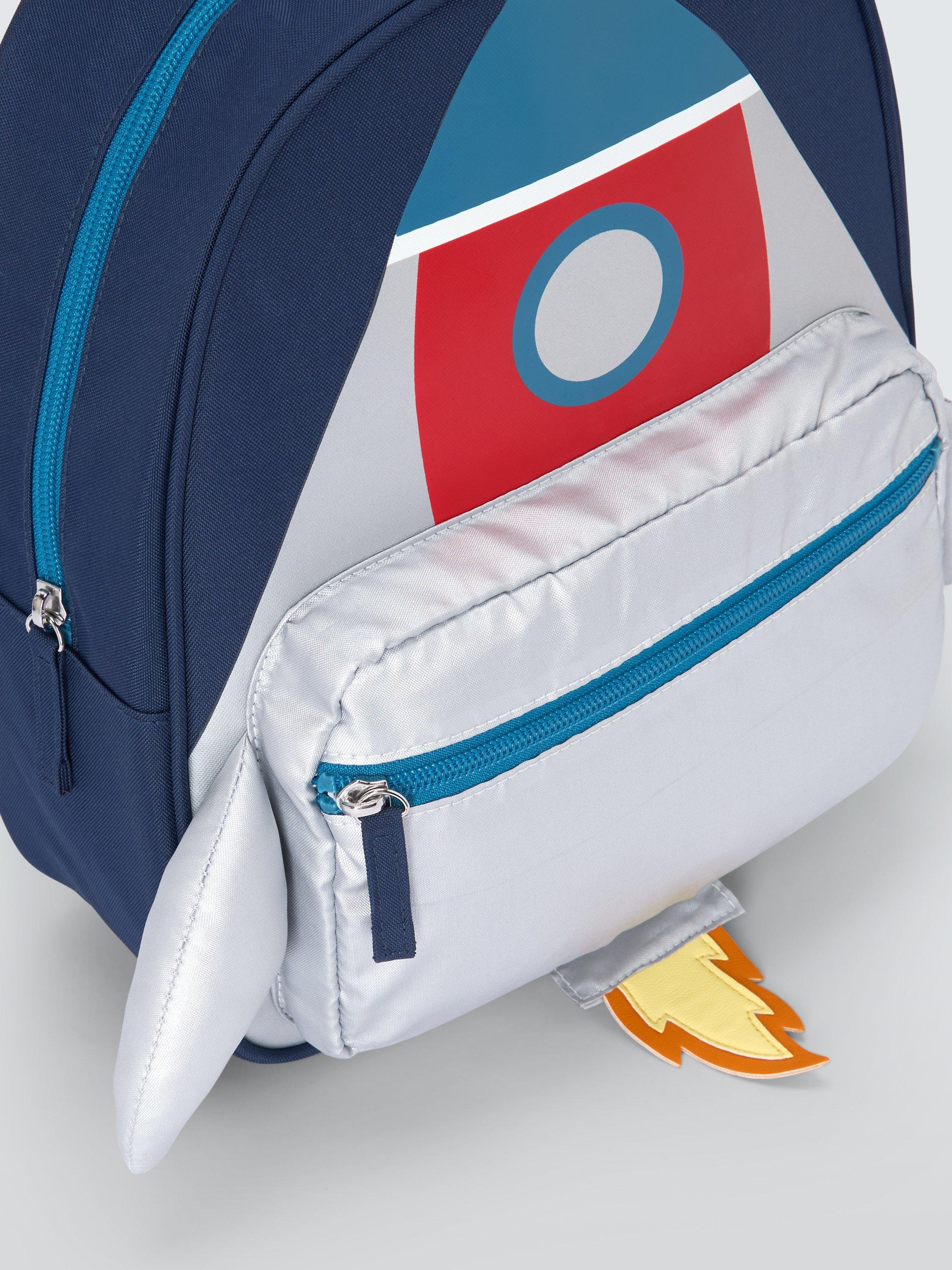 Product image 4 of 6, which shows John Lewis Kids' Rocket Backpack, Navy