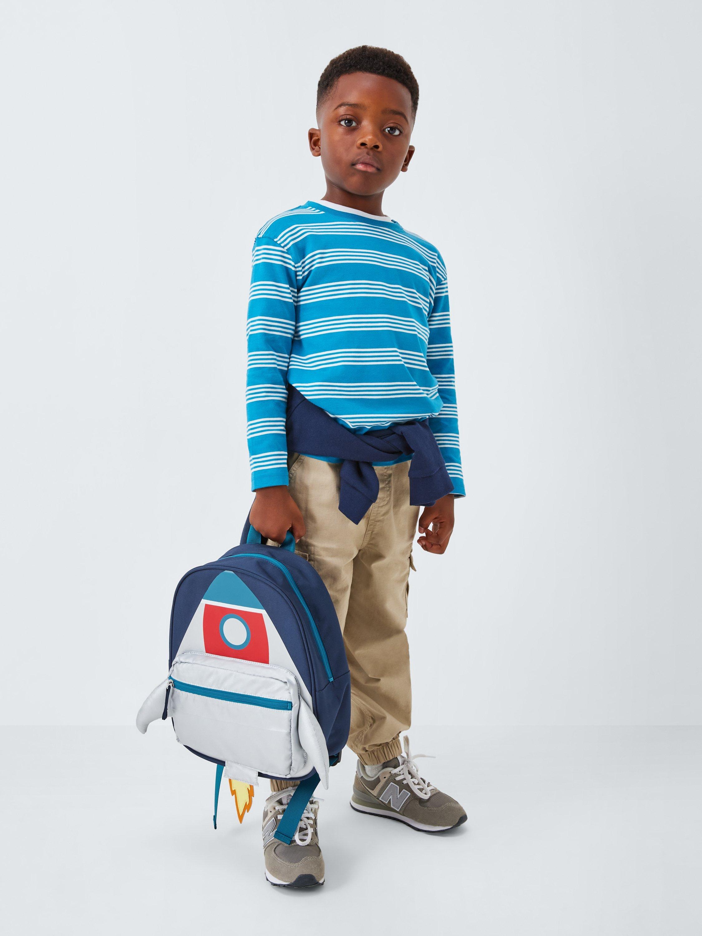 Product image 5 of 6, which shows John Lewis Kids' Rocket Backpack, Navy