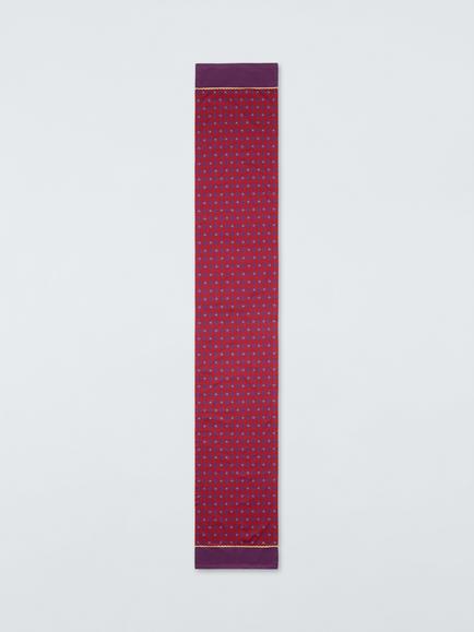 John Lewis Harlequin Cotton Table Runner, 250cm, Red/Purple, Multi