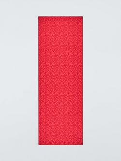John Lewis Jacquard Cotton Blend Table Runner, 250cm, Red, Red