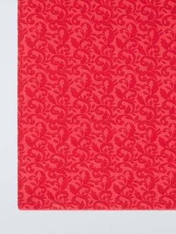 John Lewis Jacquard Cotton Blend Table Runner, 250cm, Red - view 2, Red