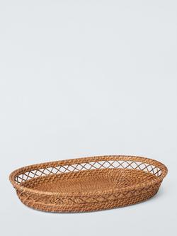 John Lewis x Sanderson Rattan Tray, Natural, Natural